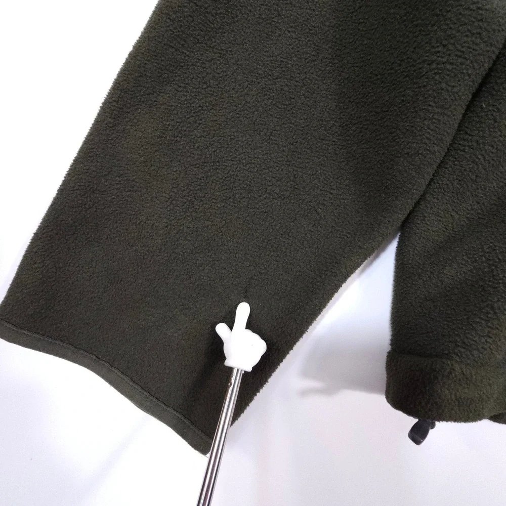 The North Face Fleece Jacket Mens M Olive Green Polartec‎ Full Zip Outdoor